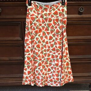 Anthropologie Watermelon Slice A-Line Skirt